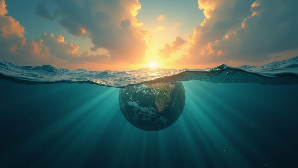 Weightless Astronaut Drifting in Space