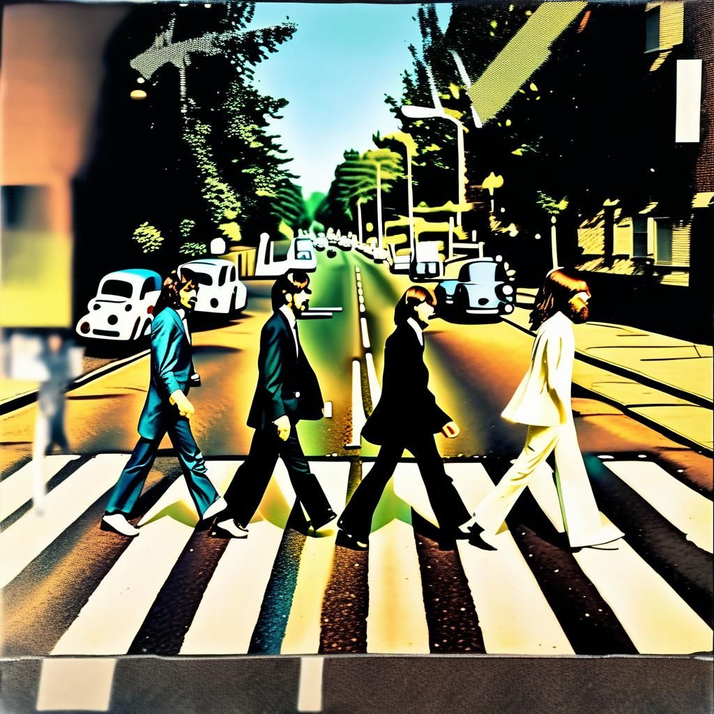 The Beatles' Abbey Road iconic album cover photo