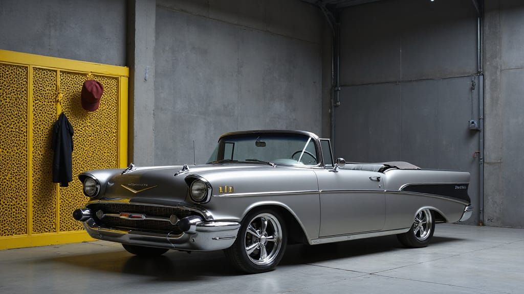 1957 Chevy Bel Air in Hyperrealistic Digital Painting