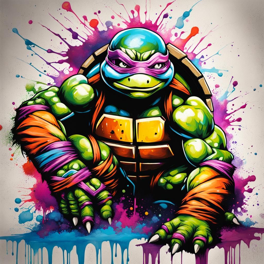 Teenage Mutant Ninja Turtles Graffiti Splash Art
