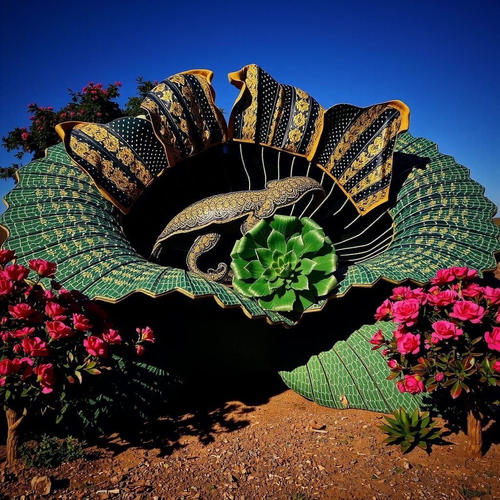 Detailed Botanic Art with Gilded Accents