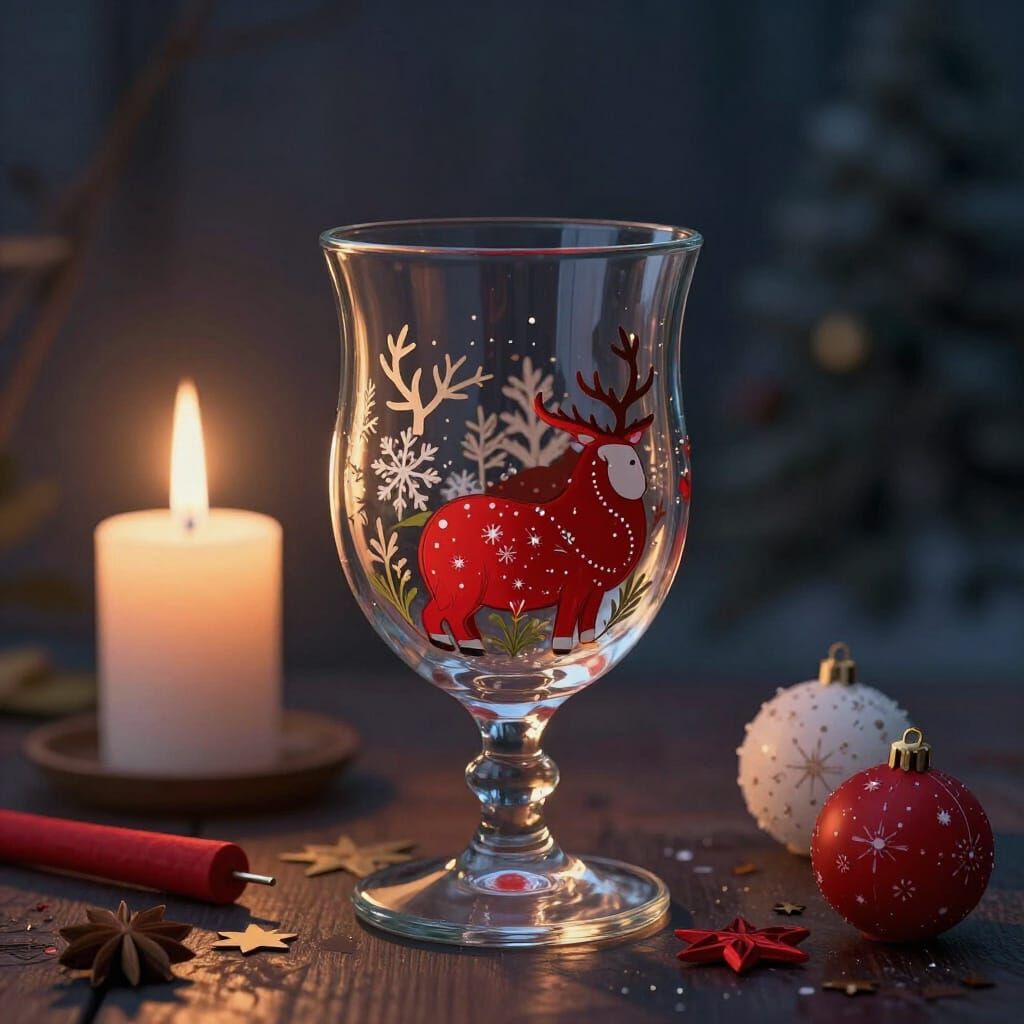 Celtic Knot Jewel in Glass Box with Yule Decor