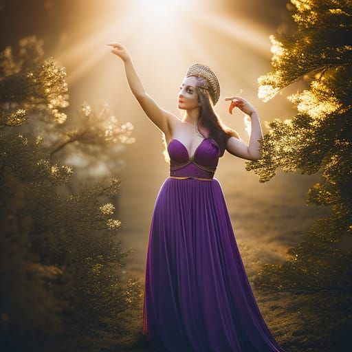 Greek Goddess Venus Portrait in Ethereal Style