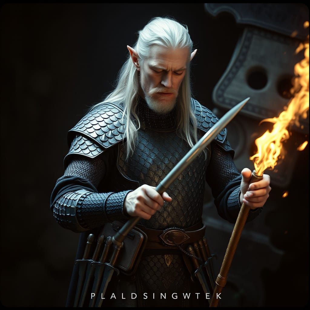 Ethereal Wizard Unleashes Divination Magic in Mithral Armor