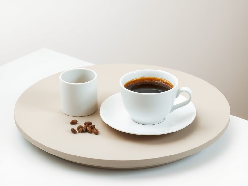 Minimalist Coffee Break Scene