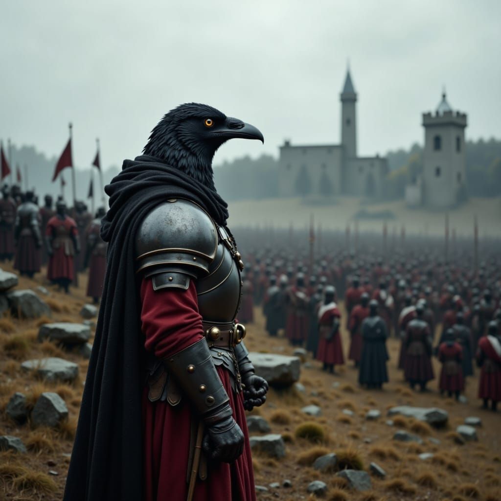 Medieval Theriocephalic General in Cinematic Pose