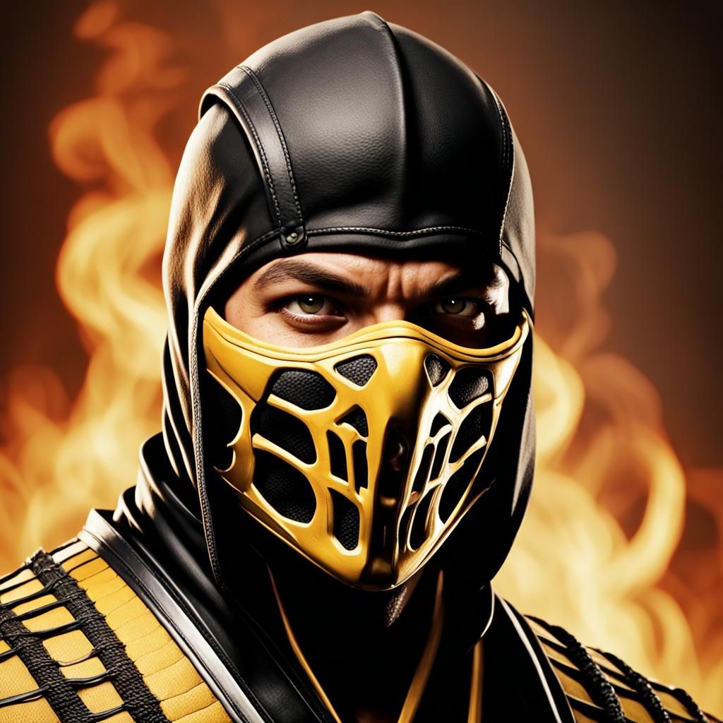 Mortal Kombat Scorpion: Professional Color Portrait
