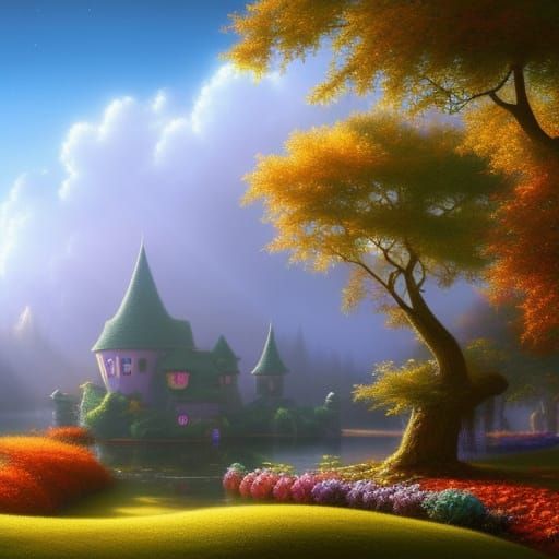 Cute Baby Animal in Teacup, Pixar Style