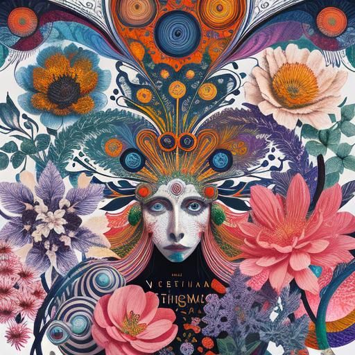 Botanical Fractal Algorithmic Vectors in Vivid Colors