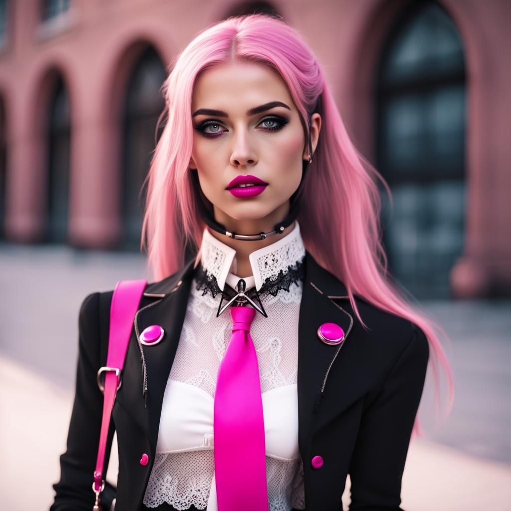 Mean Girl with Pink Accessories in Unreal Engine