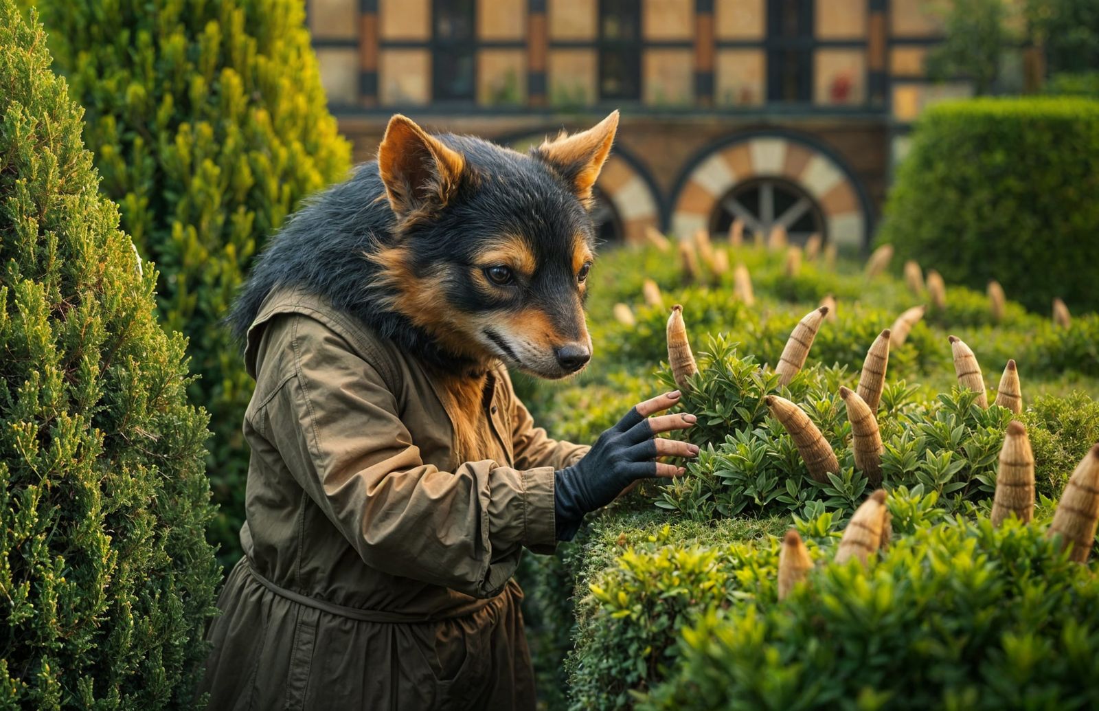 Surreal Finger Fruit Harvest in Photorealistic Garden