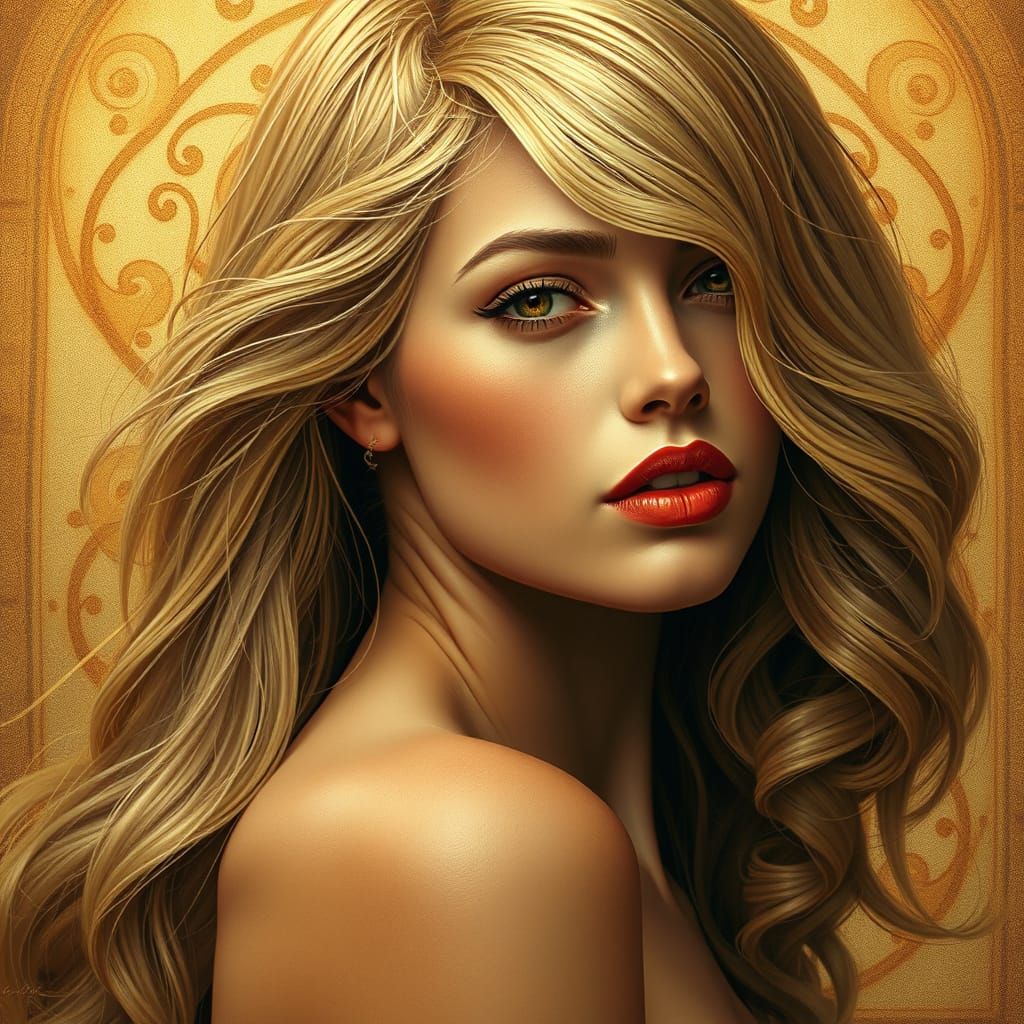 Golden Goddess in Opulent Ornamentation