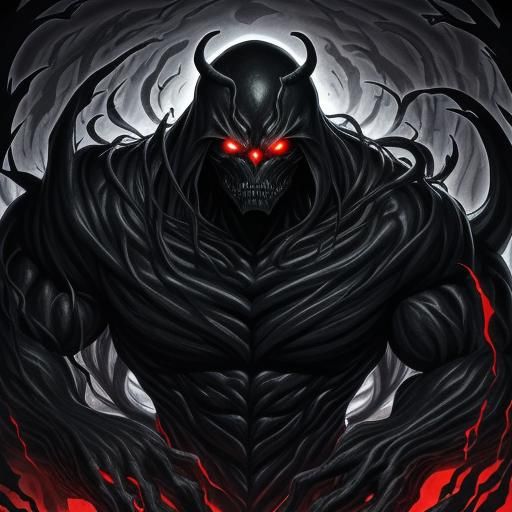 Symbiote Knull Portrait in Manga Style