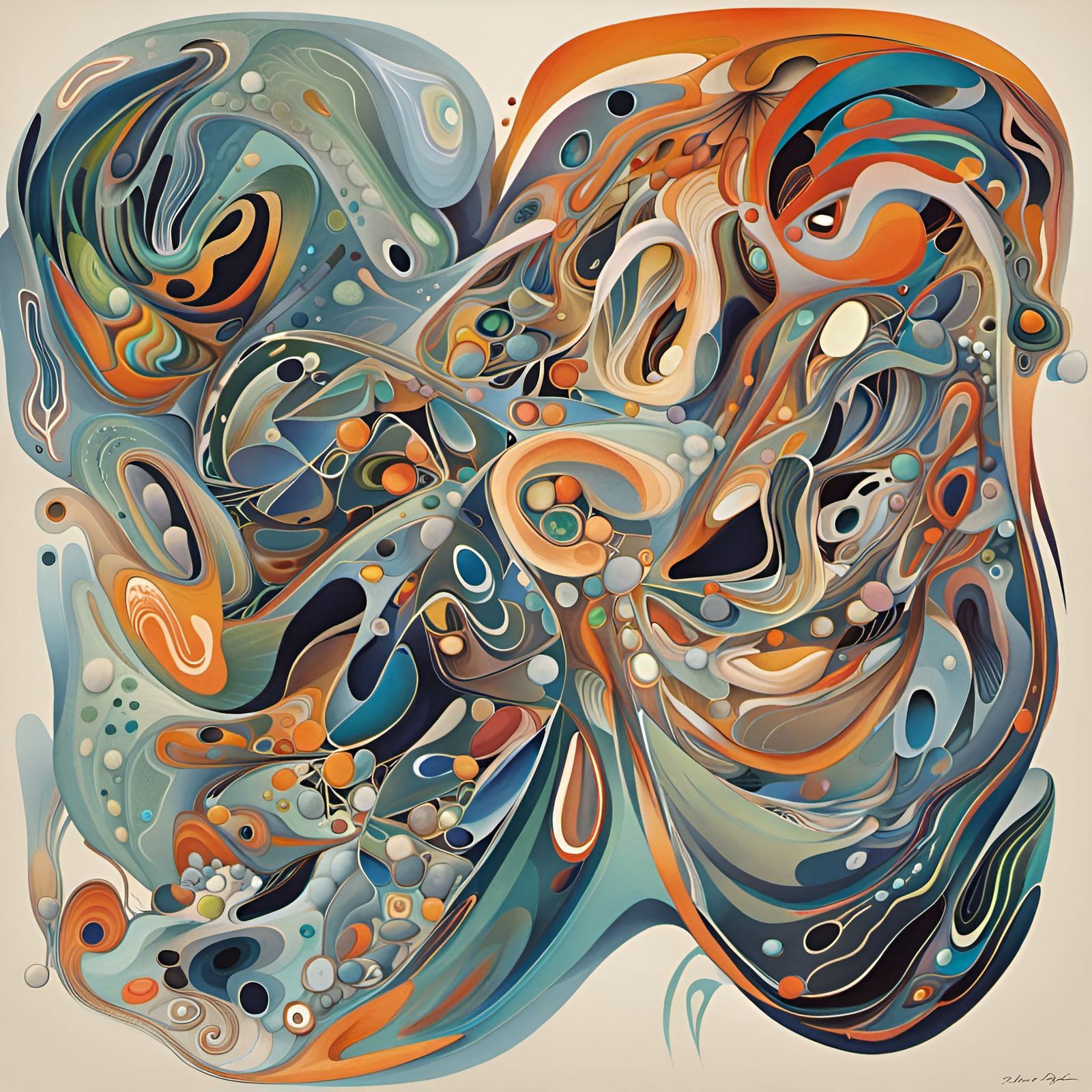 Abstract Biomorphic Forms Generated by AI