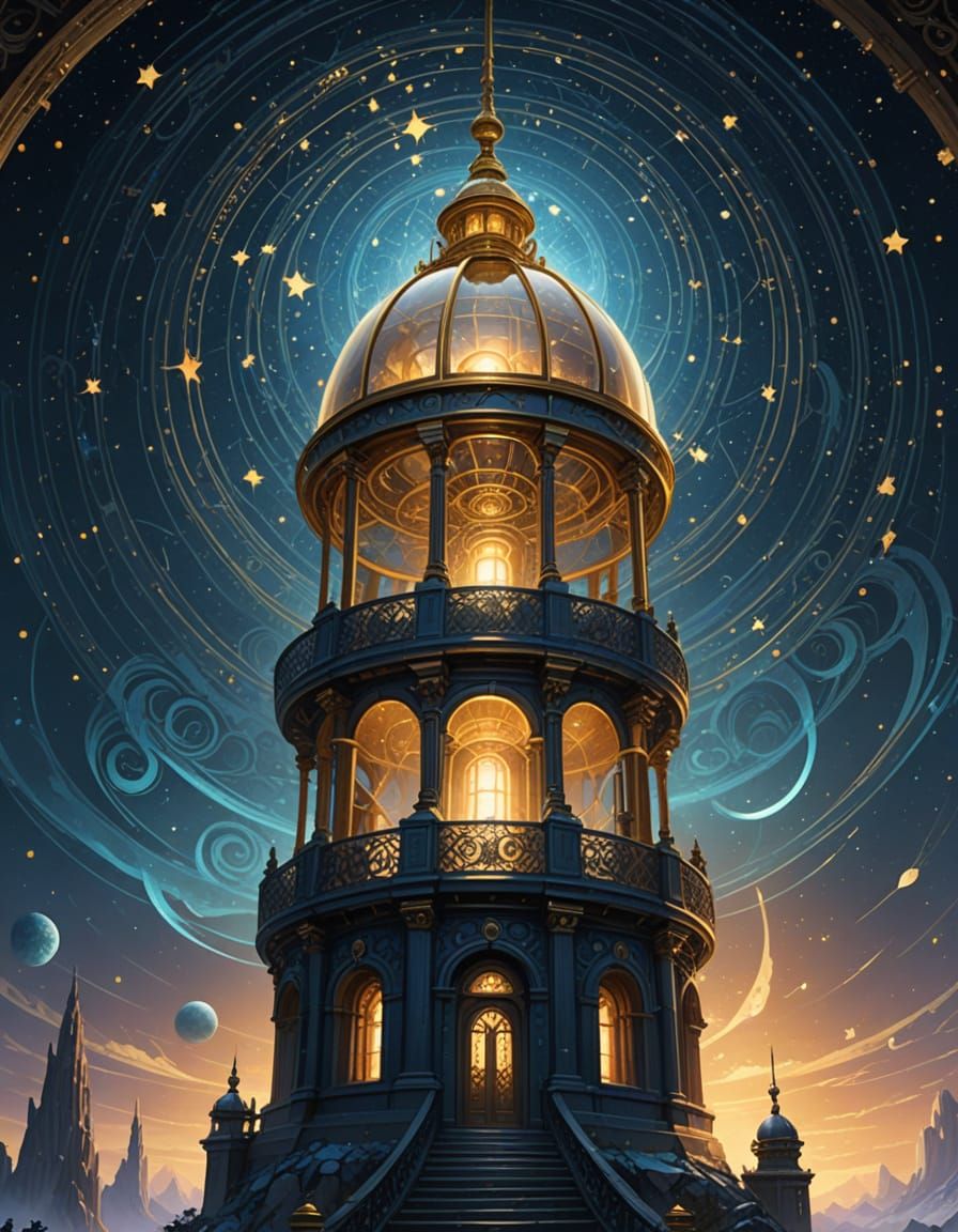 Ethereal Observatory Shattered by Starlight