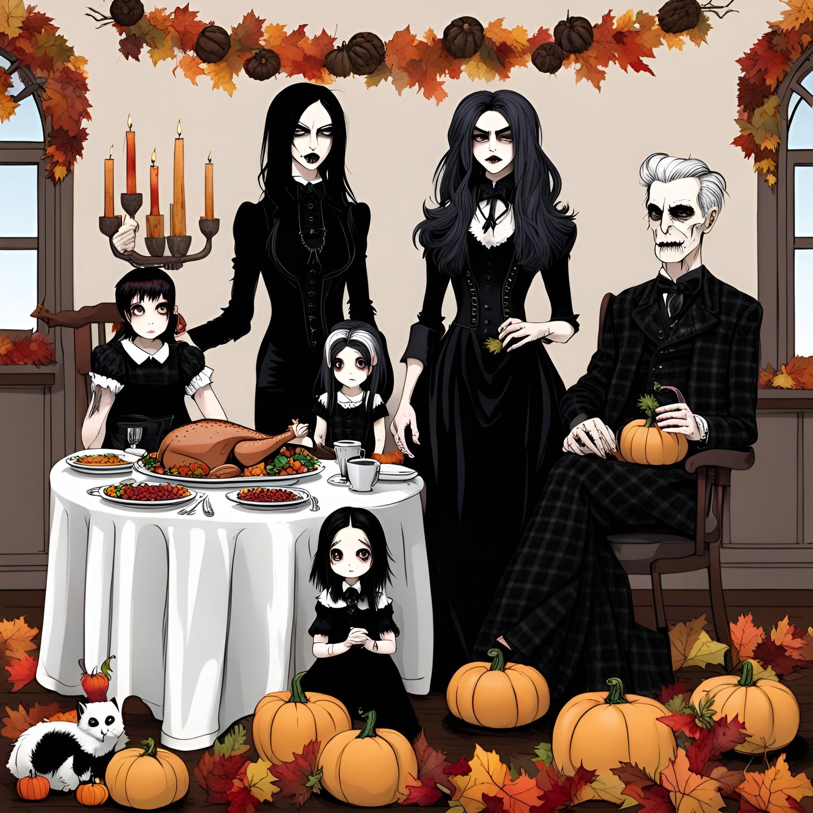 Goth family thanksgiving