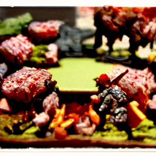 Meat Miniature Wargame Tabletop Photograph