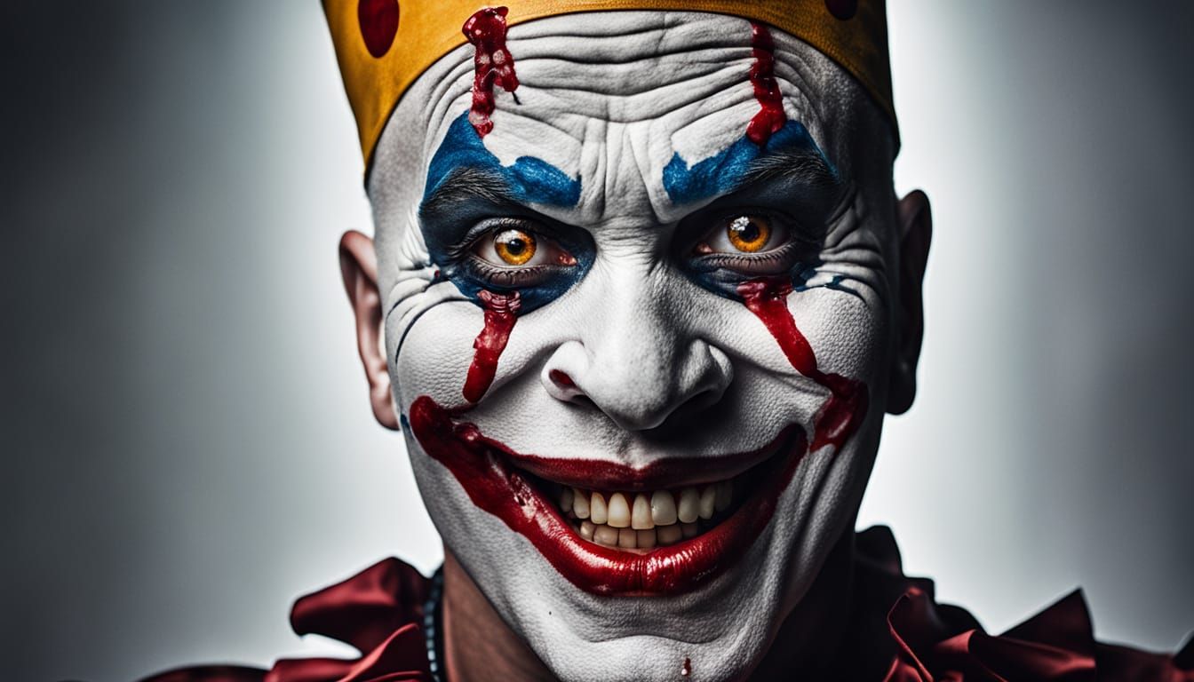 Ethereal Clown Portrait in Hyper-Realistic Style
