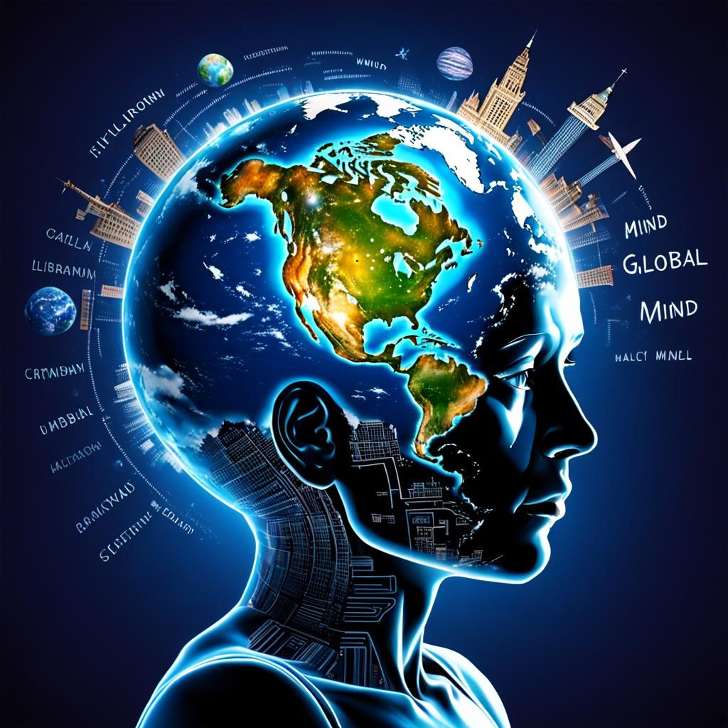 AI Generated Global Mind Visualization