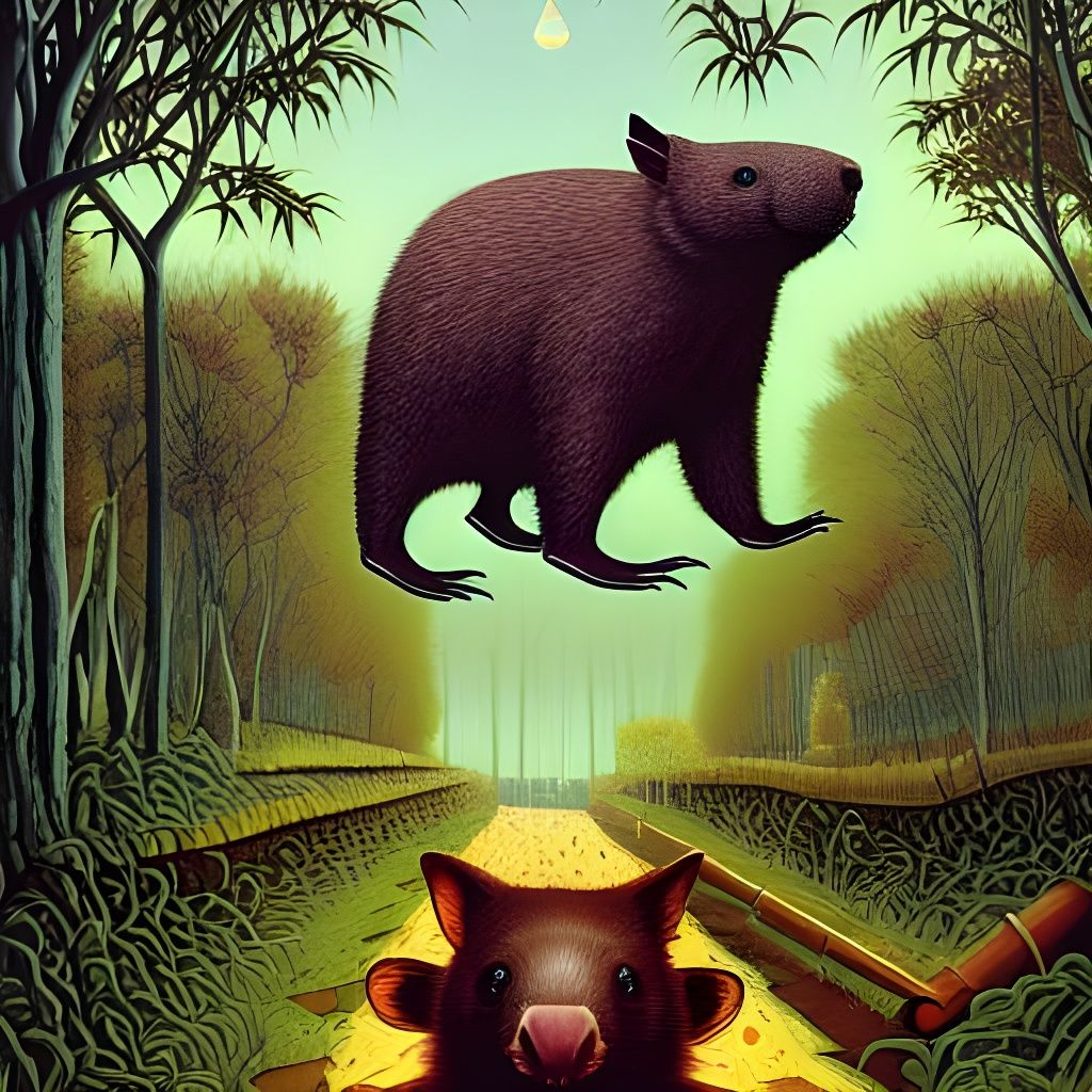 Wombat's Maple Syrup Soul Loss: Villagepunk Illustration