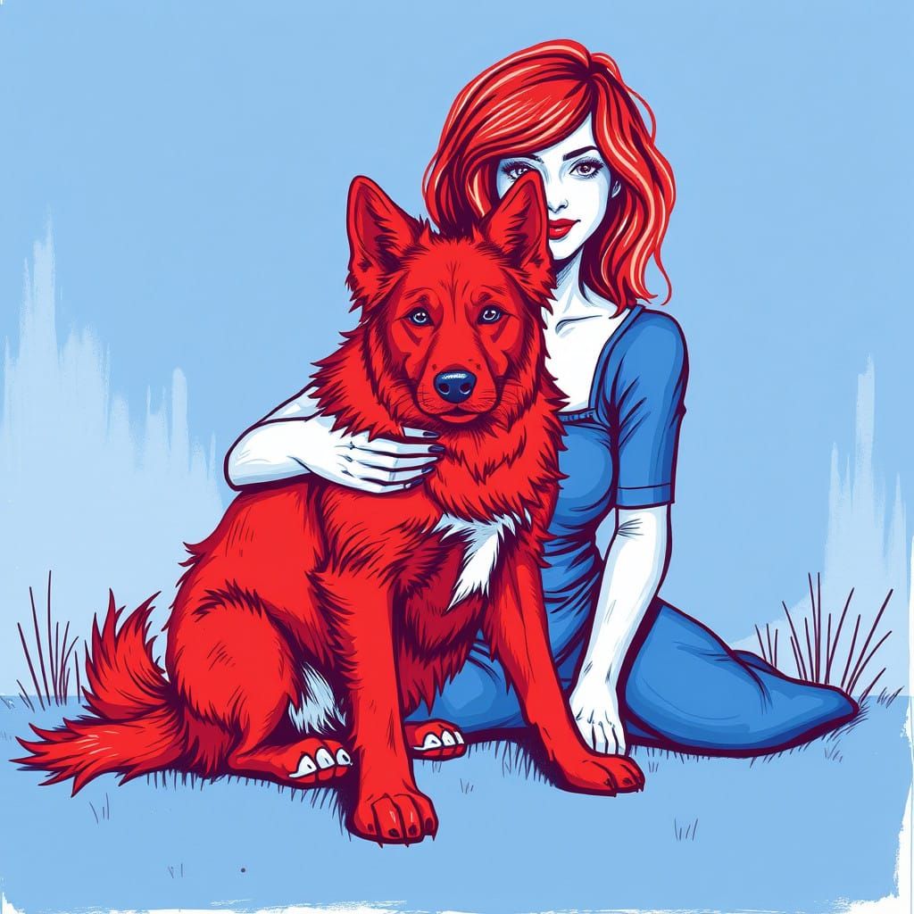 Fiery Guardian of the Forest in a Bond of Trust