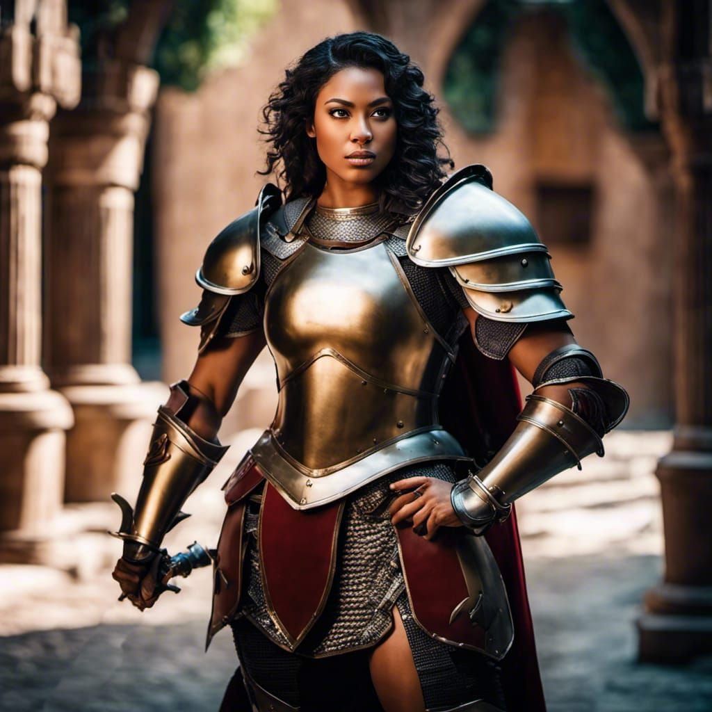 Photorealistic Warrior Woman in Armor