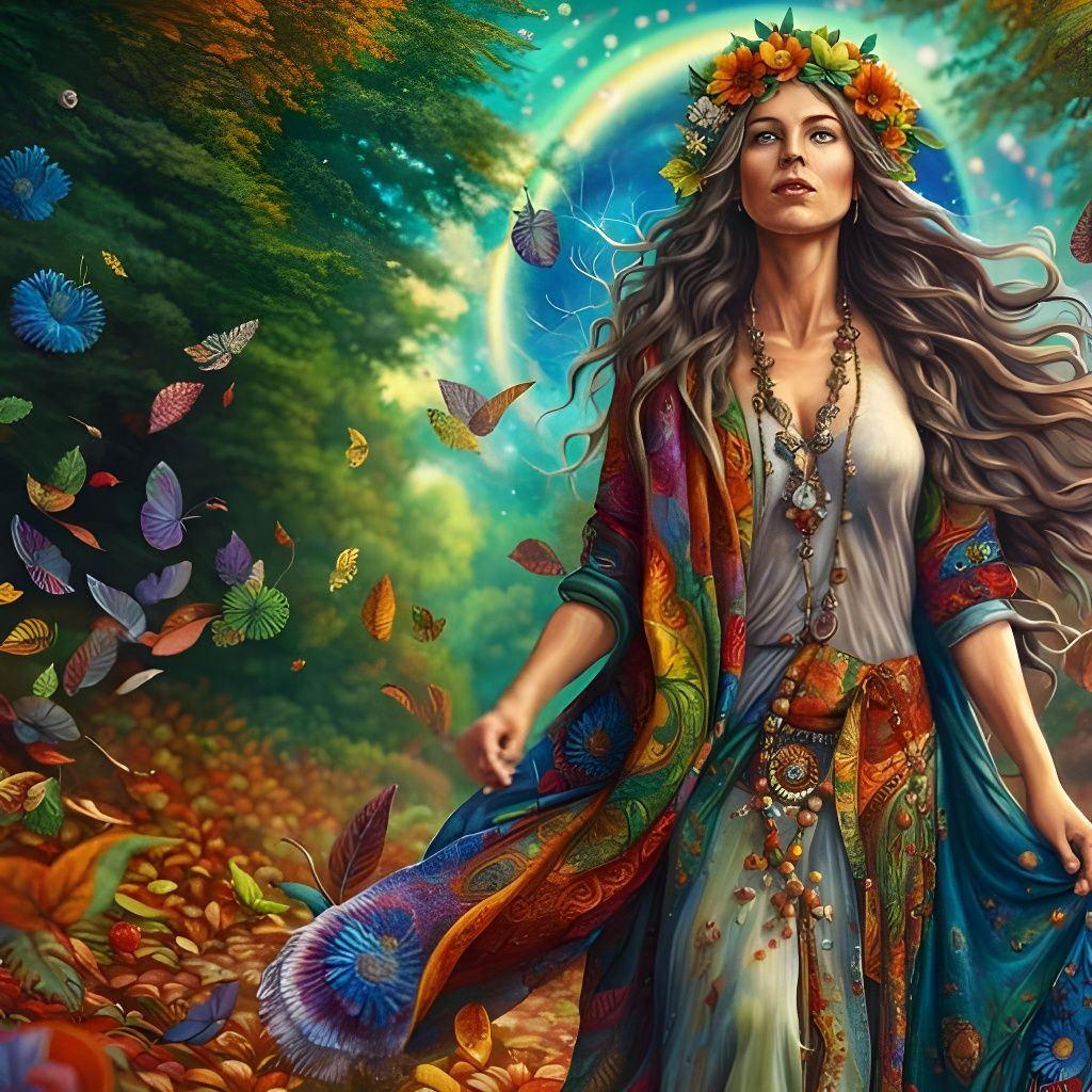 Stunningly beautiful Pagan Hippy Goddess