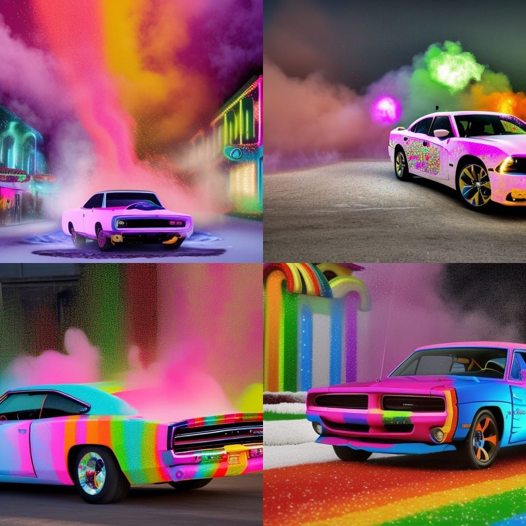 Candy Dodge Charger Burnout in Candyland City