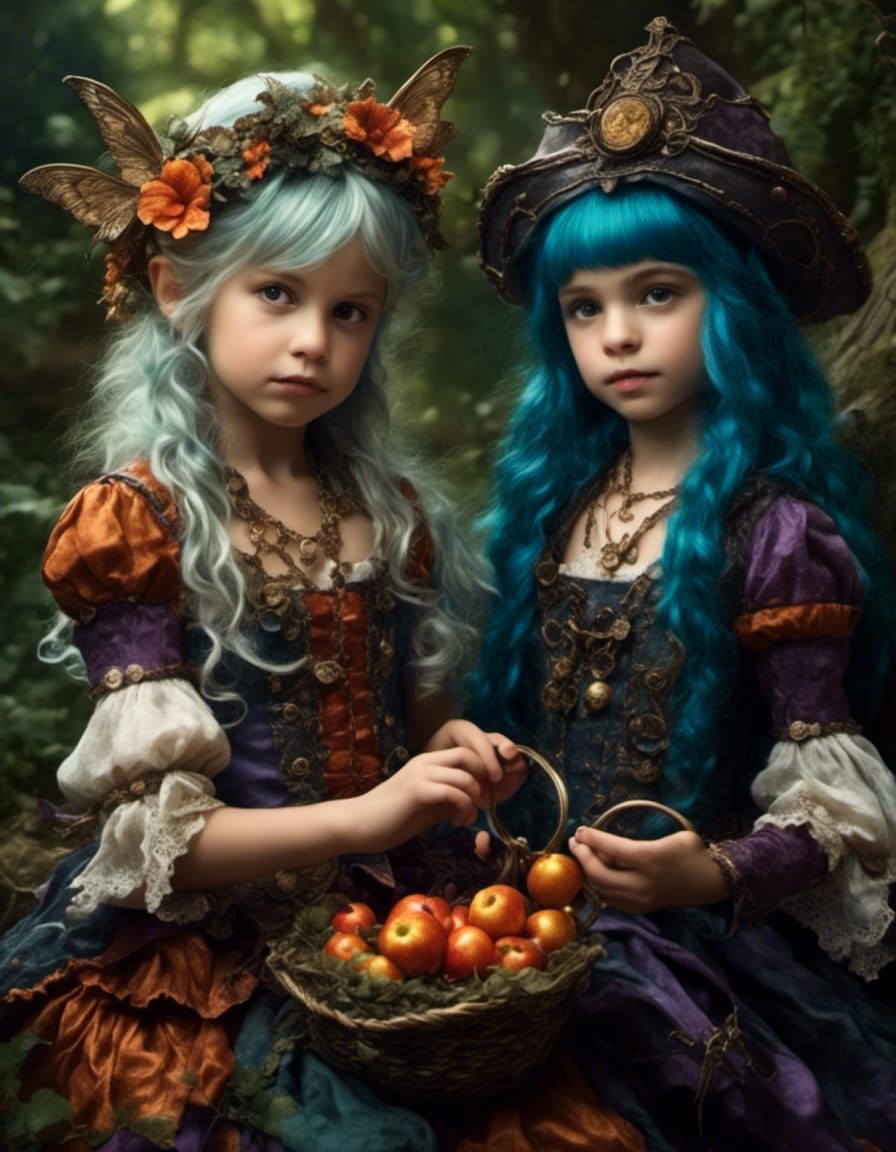 Faerie Elf Pirate Sisters FizzyElf and Helix