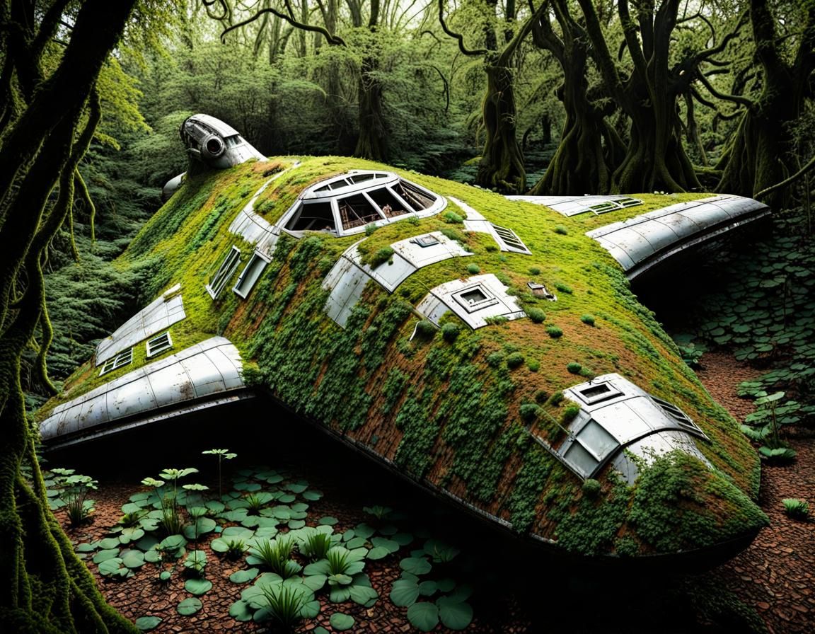 Overgrown Star Trek Enterprise Reclaimed by Nature