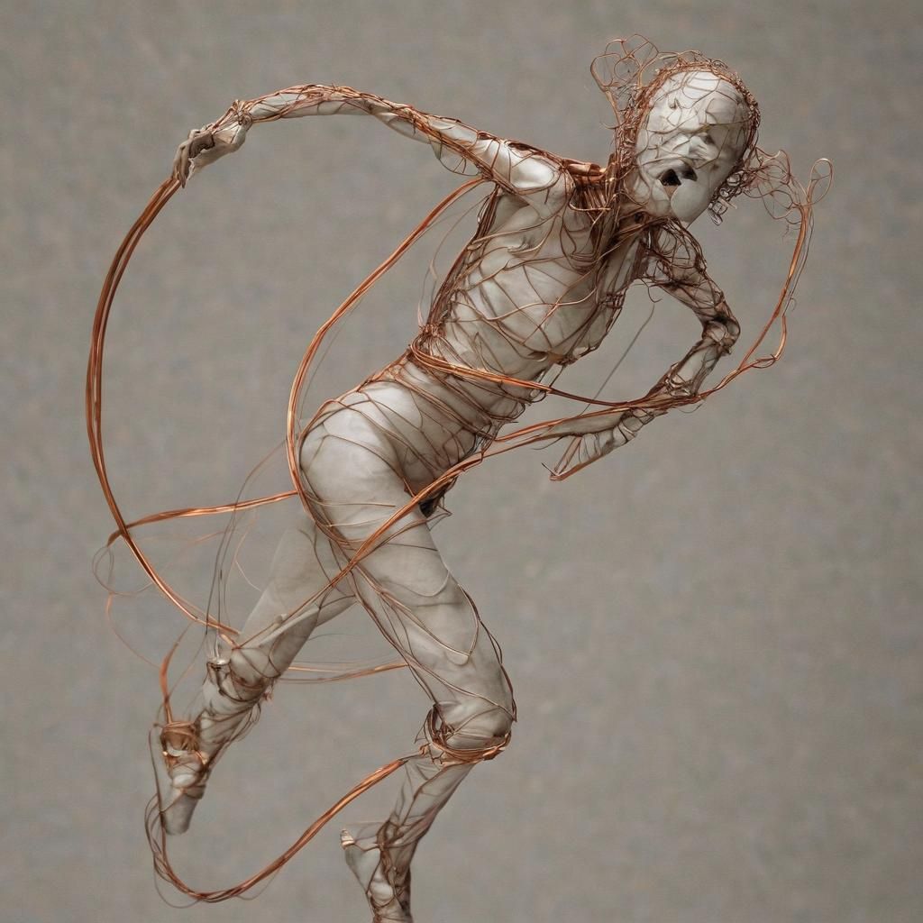Copper Wire Butoh Dancer of Mythological Energy