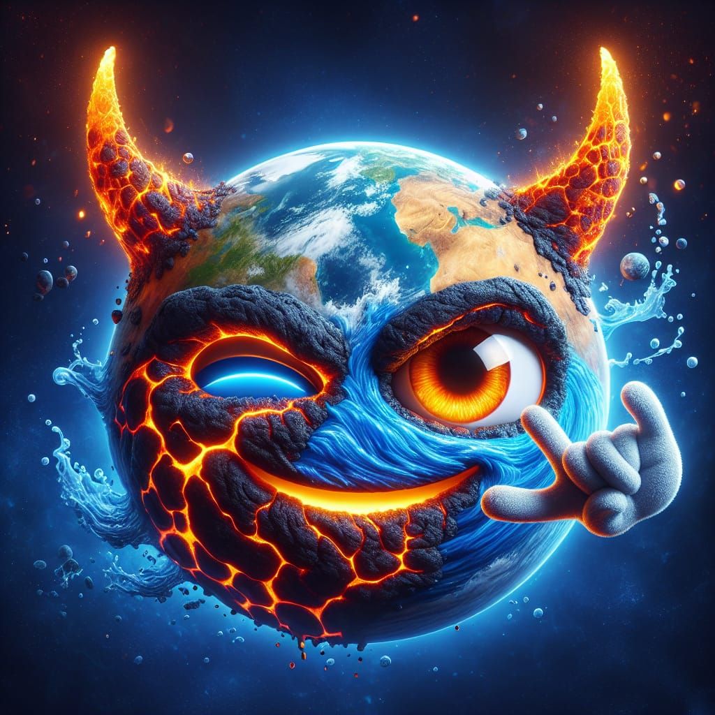 Whimsical Earth as Mischievous Alien