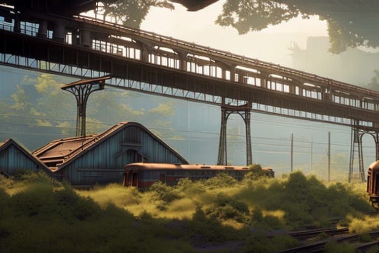 Abandoned train yard
