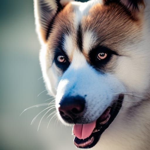 Majestic Akita Portrait in Natural Light