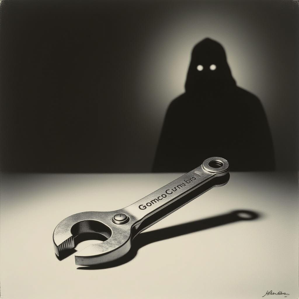 Gomco Clamp in Dramatic Chiaroscuro Style