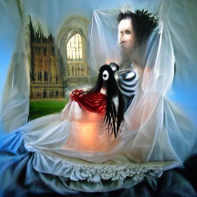 dead bride tim burton volumetric lighting gothic art hyperrealism romanticism 18th century
