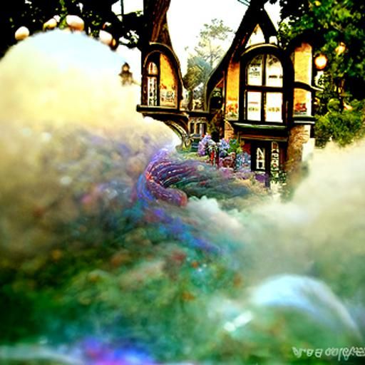 Reality Twisting into Dreams: Ethereal Fantasy Scene