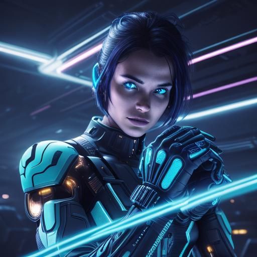 Futuristic Android Mechanic Concept Art in Sci-Fi Style