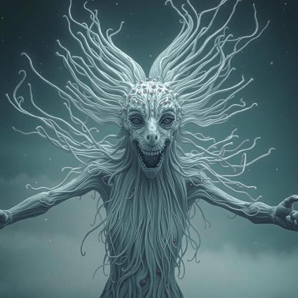 Surreal Starry Night with Wraiths and Spirits