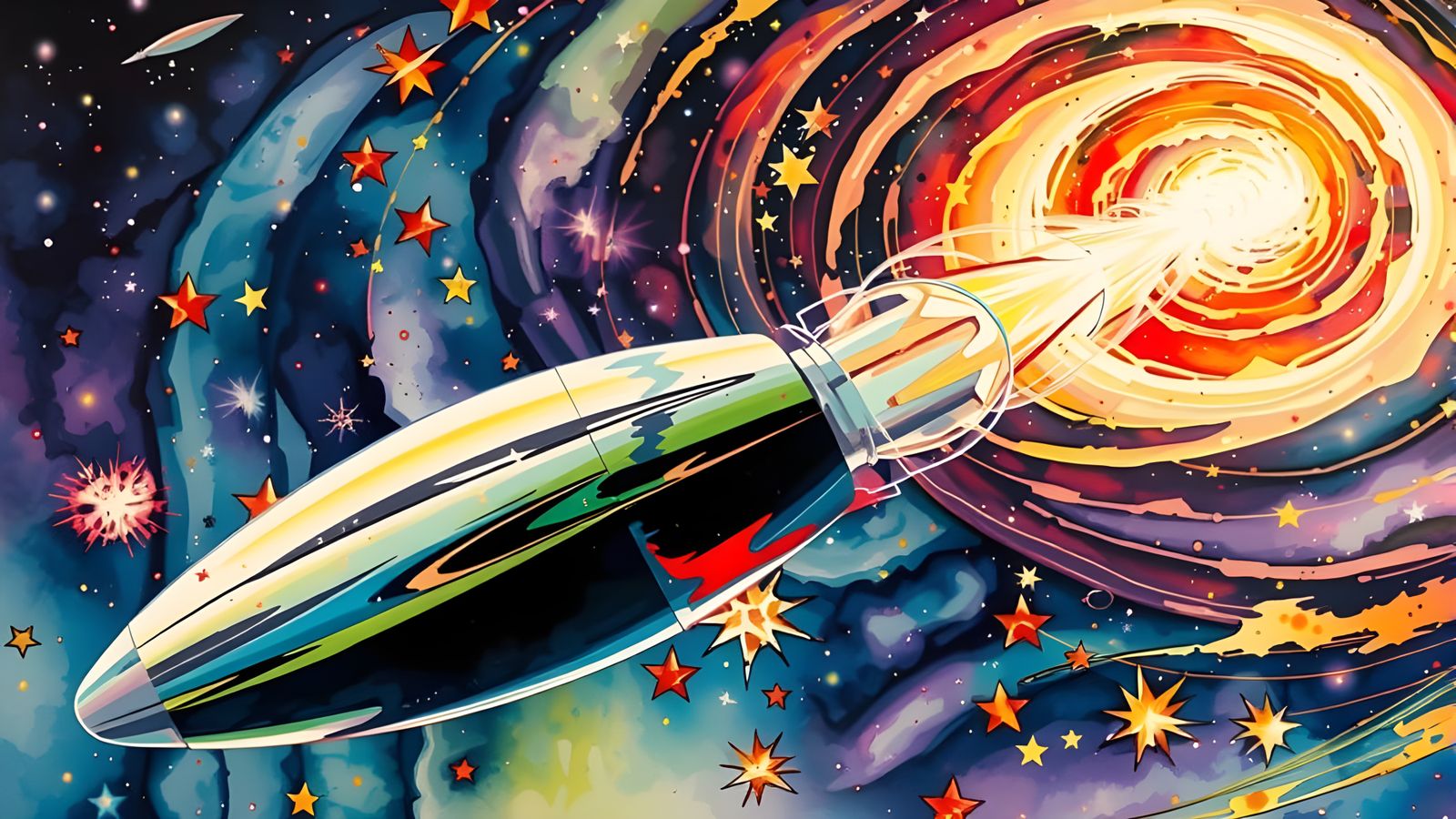 Cosmic Bullet in Vivid Colors