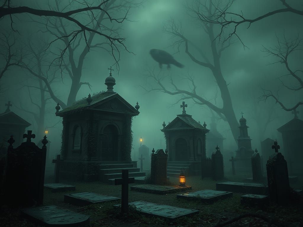 Ethereal Cemetery in an Ancient, Gothic Style