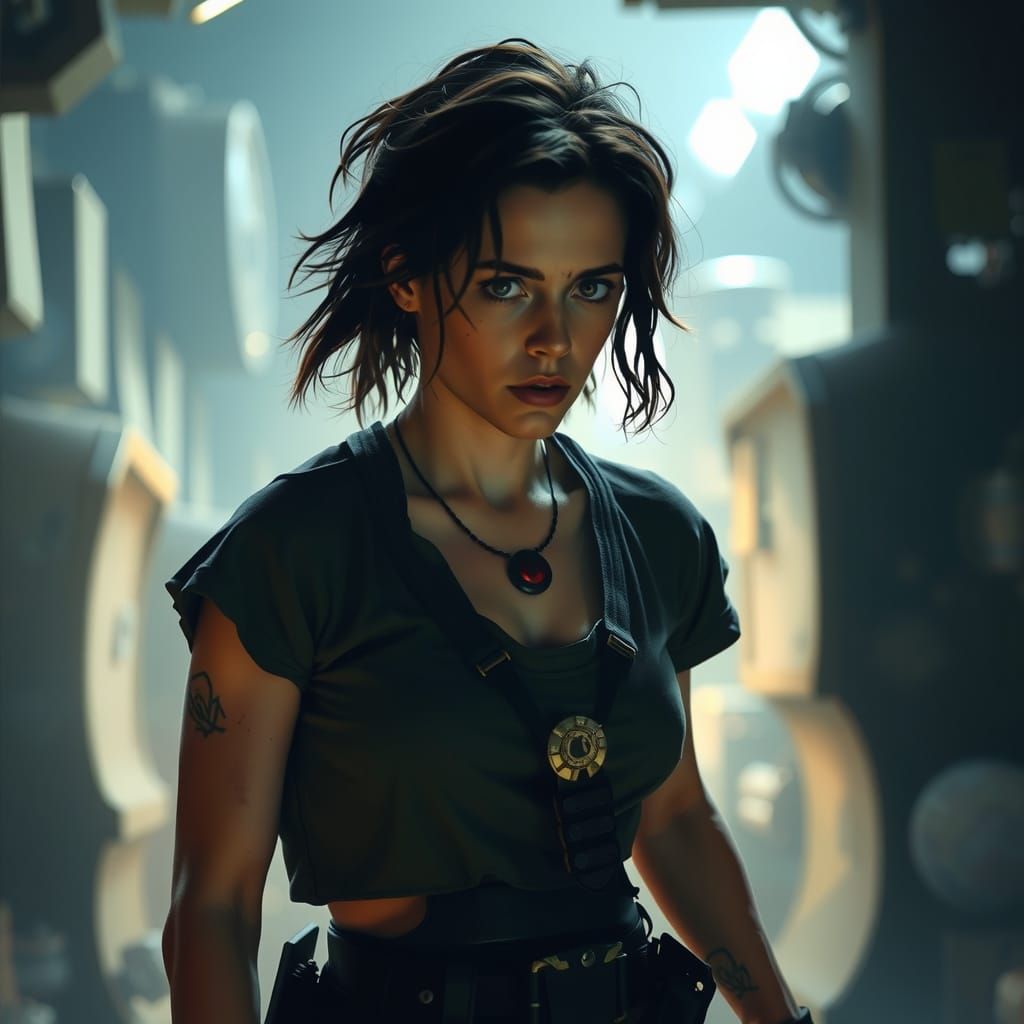 Ripley in Powerloader: Epic Cinematic Digital Matte Painting