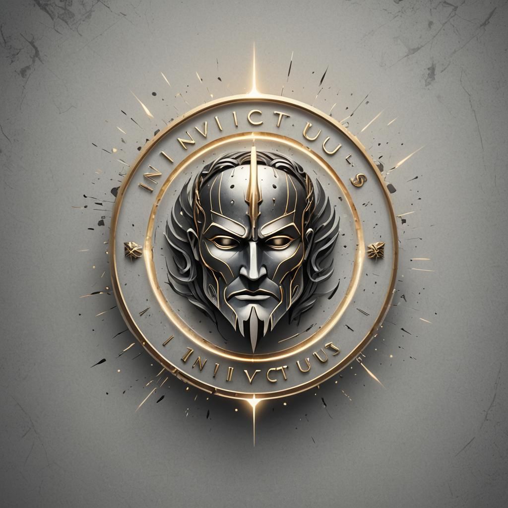 Minimalist Greek God Logo with Electric Effects