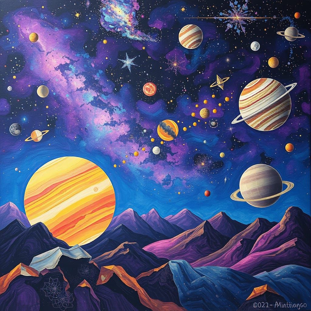 Cosmic Dreamscape in Vibrant Hues