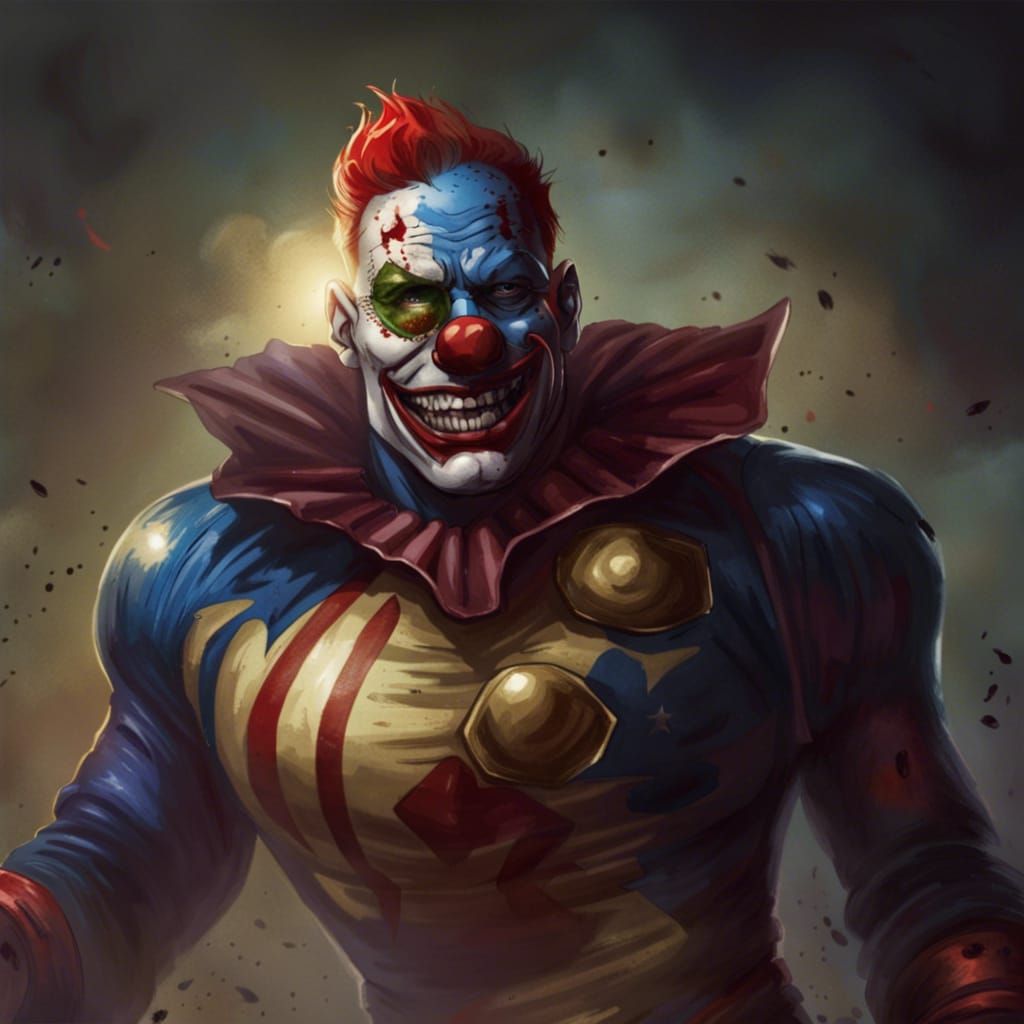 Homelander Rides a Mutant Evil Clown