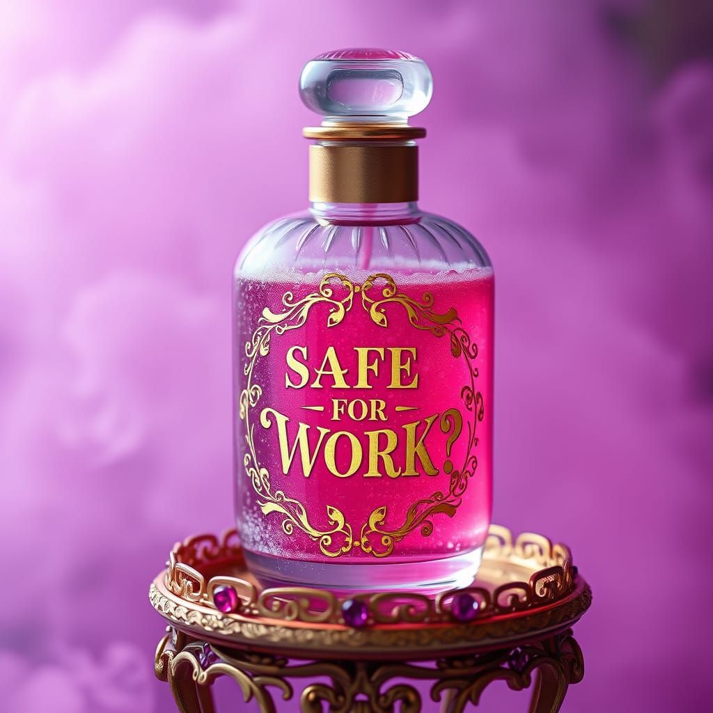 Luxurious Beauty Product in a Whimsical Gold Filigree Contai...