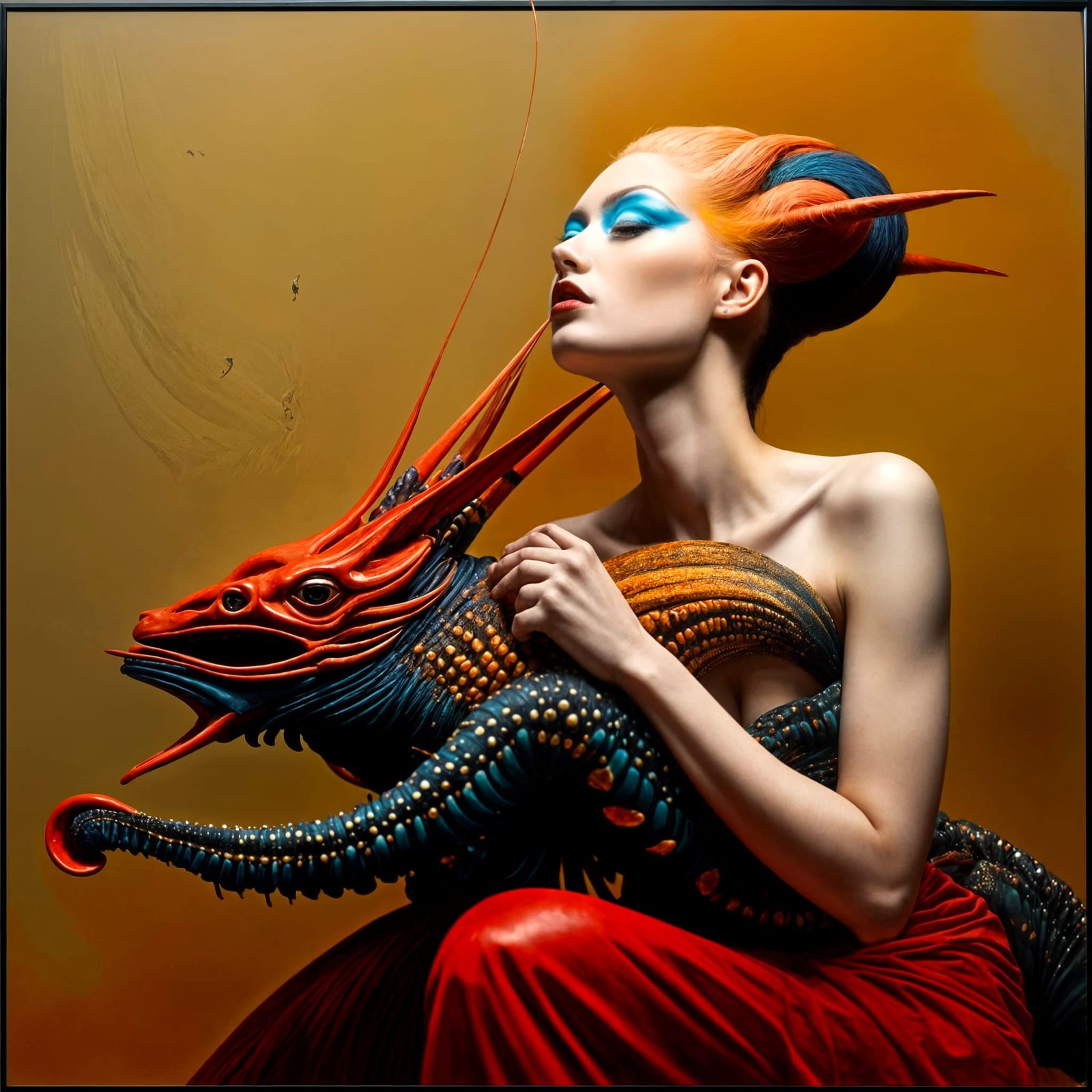 Surreal Alien Portrait in Bizarre Landscape