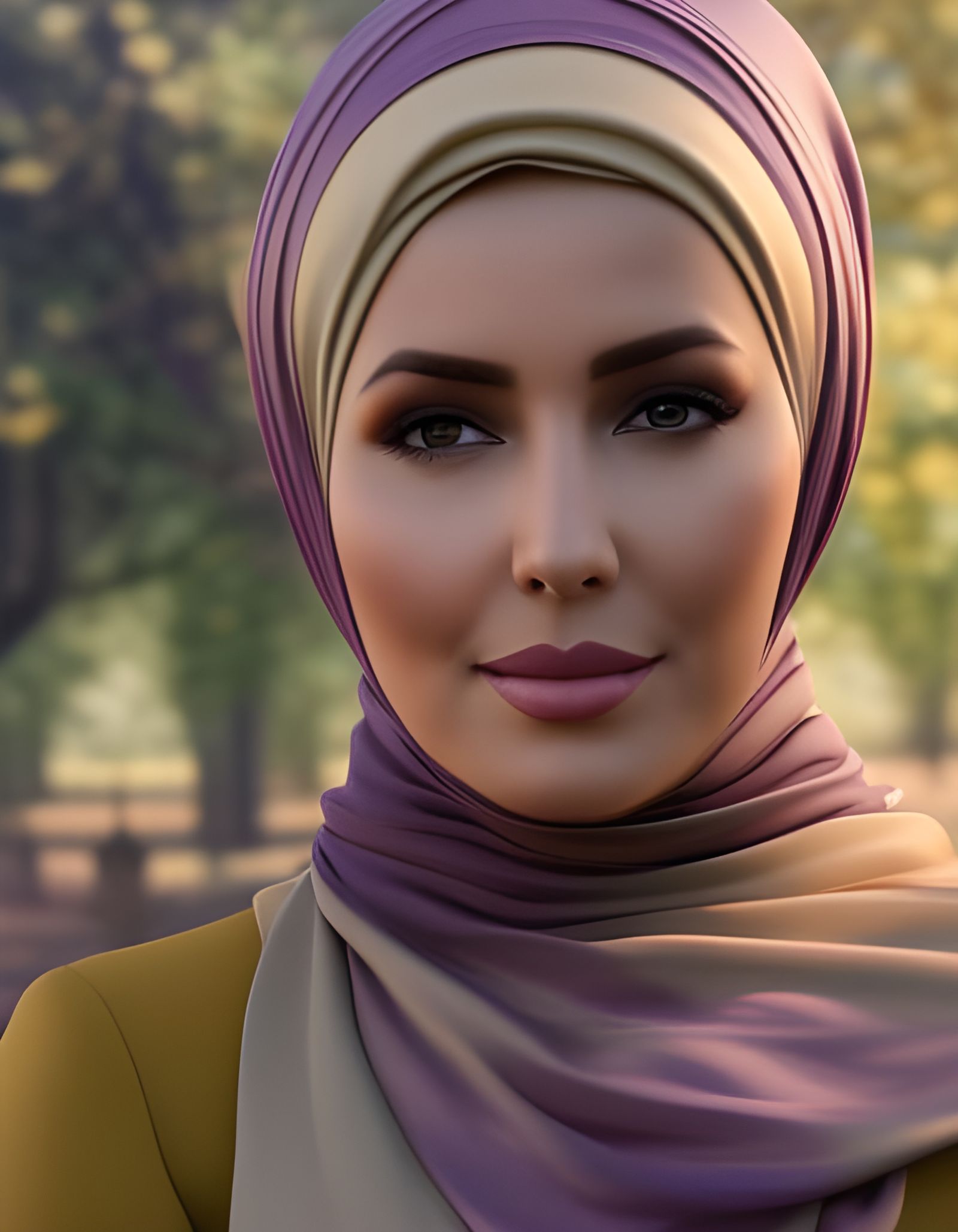 Beautiful Woman in Hijab, Fantasy Concept Art