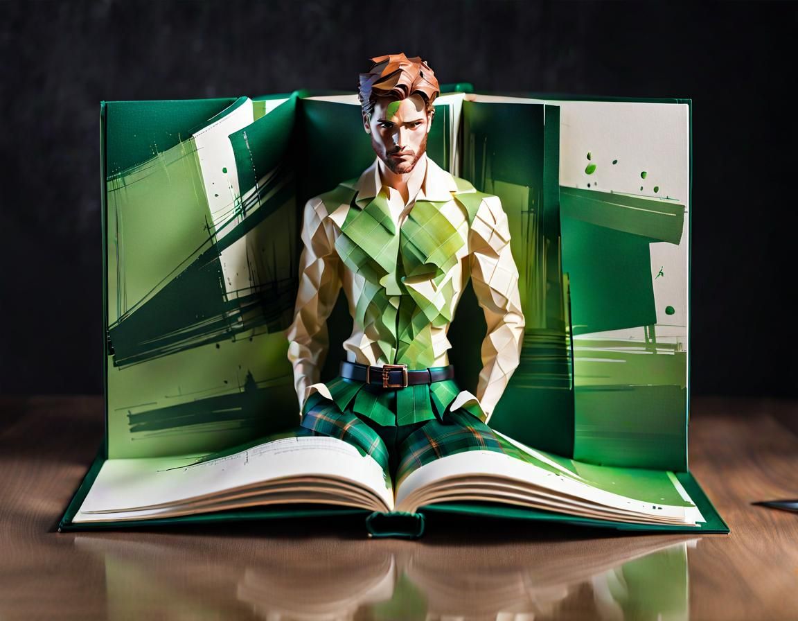 Scottish Man Pop-Up Book in Asencio Style