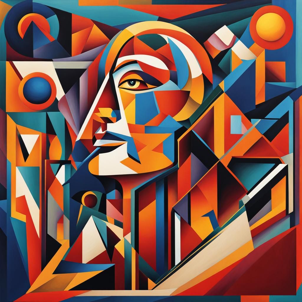 Cubist Portrait of Mental Health Support Worker